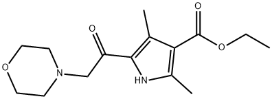 1H-Pyrrole-3-carboxylicacid,2,4-dimethyl-5-(4-morpholinylacetyl)-,ethylester(9CI) Struktur