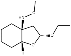 3a(4H)-Benzofuranamine,2-ethoxyhexahydro-N-methoxy-,(2R,3aS,7aR)-(9CI) Struktur