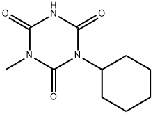 1,3,5-Triazine-2,4,6(1H,3H,5H)-trione, 1-cyclohexyl-3-methyl- Struktur