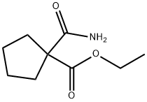 Cyclopentanecarboxylic acid, 1-(aminocarbonyl)-, ethyl ester (9CI) Struktur