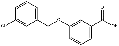 3-[(3-chlorobenzyl)oxy]benzoic acid Struktur