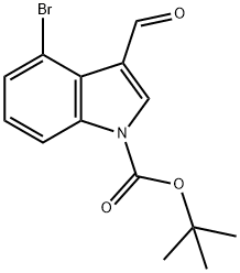 4-BROMO-3-FORMYLINDOLE-1-CARBOXYLIC ACID TERT-BUTYL ESTER Struktur