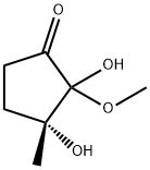 Cyclopentanone, 2,3-dihydroxy-2-methoxy-3-methyl-, (3R)- (9CI) Struktur