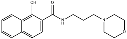 1-hydroxy-N-[3-(morpholino)propyl]naphthalene-2-carboxamide Struktur