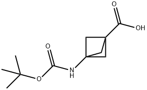 3-[(TERT-BUTOXYCARBONYL)AMINO]BICYCLO[1.1.1]PENTANE-1-CARBOXYLIC ACID Structure