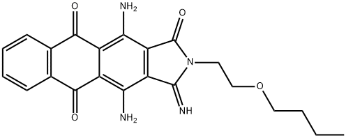 4,11-diamino-2-(2-butoxyethyl)-2,3-dihydro-3-imino-1H-naphth[2,3-f]isoindole-1,5,10-trione Struktur