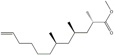 [2S,4R,6R,(+)]-2,4,6-Trimethyl-11-dodecenoic acid methyl ester Struktur