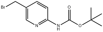 (5-Bromomethyl-pyridin-2-yl)-carbamic acid tert-butyl ester Struktur