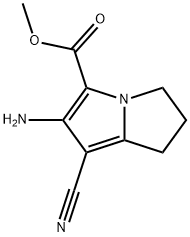 1H-Pyrrolizine-5-carboxylicacid,6-amino-7-cyano-2,3-dihydro-,methylester(9CI) Struktur