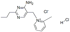 2-Picolinium, 1-[(4-amino-2-propyl-5-pyrimidinyl)methyl]-, chloride, hydrochloride  Struktur