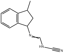 Methanimidamide, N-cyano-N-(2,3-dihydro-3-methyl-1H-inden-1-yl)- (9CI) Struktur