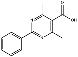 4,6-dimethyl-2-phenylpyrimidine-5-carboxylic acid Struktur