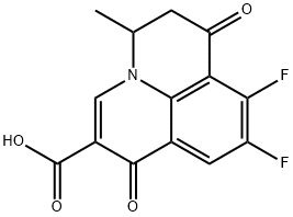 8,9-DIFLUORO-5-METHYL-1,7-DIOXO-6,7-DIHYDRO-1H,5H-PYRIDO[3,2,1-IJ]QUINOLINE-2-CARBOXYLIC ACID Struktur