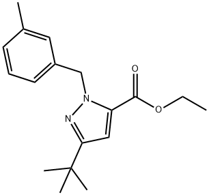 ETHYL 3-(TERT-BUTYL)-1-(3-METHYLBENZYL)-1H-PYRAZOLE-5-CARBOXYLATE Struktur