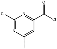 4-Pyrimidinecarbonyl chloride, 2-chloro-6-methyl- (9CI) Struktur