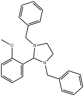 2-(2-METHOXYPHENYL)-1,3-BIS(PHENYLMETHYL)-IMIDAZOLIDINE Struktur