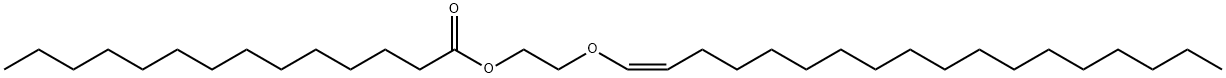 Tetradecanoic acid 2-[(Z)-1-octadecenyloxy]ethyl ester Struktur