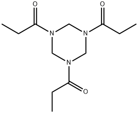 Hexahydro-1,3,5-tripropionyl-S-triazine Struktur