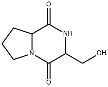 Pyrrolo[1,2-a]pyrazine-1,4-dione, hexahydro-3-(hydroxymethyl)- (9CI) Struktur