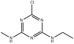 2-Chloro-4-(ethylamino)-6-(methylamino)-1,3,5-triazine Struktur