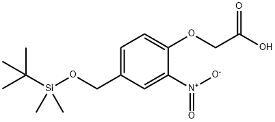 2-[4-(TERT-BUTYLDIMETHYLSILYLOXYMETHYL)-2-NITROPHENOXY]ACETIC ACID Struktur