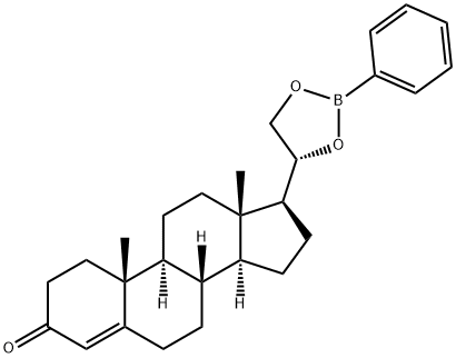 Pregn-4-en-3-one, 20beta,21-dihydroxy-, cyclic benzeneboronate Struktur