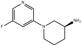 3-Piperidinamine,1-(5-fluoro-3-pyridinyl)-,(3S)-(9CI) Struktur