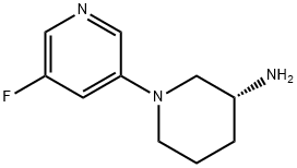 3-Piperidinamine,1-(5-fluoro-3-pyridinyl)-,(3R)-(9CI) Struktur