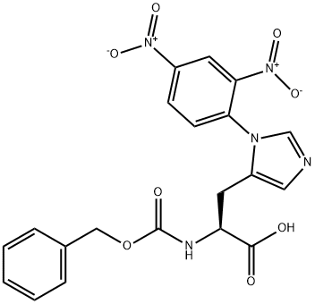 N-[(Benzyloxy)carbonyl]-3-[1-(2,4-dinitrophenyl)-1H-imidazol-5-yl]-L-alanine Struktur