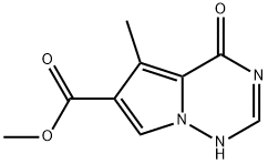 Methyl 5-methyl-4-oxo-1,4-dihydropyrrolo[2,1-f][1,2,4]triazine-6-carboxylate Struktur