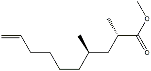 [2S,4R,(+)]-2,4-Dimethyl-9-decenoic acid methyl ester Struktur