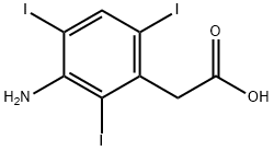 (3-Amino-2,4,6-triiodophenyl)acetic acid Struktur