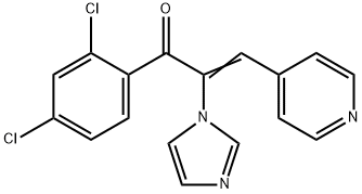 2-Propen-1-one,  1-(2,4-dichlorophenyl)-2-(1H-imidazol-1-yl)-3-(4-pyridinyl)- Struktur