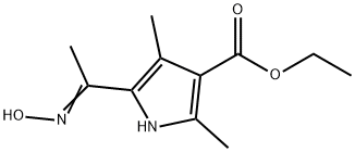 1H-Pyrrole-3-carboxylicacid,5-[1-(hydroxyimino)ethyl]-2,4-dimethyl-,ethylester(9CI) Struktur