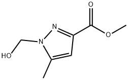 1H-Pyrazole-3-carboxylicacid,1-(hydroxymethyl)-5-methyl-,methylester(9CI) Struktur