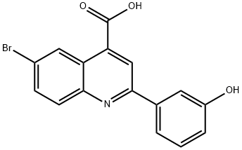 6-bromo-2-(3-hydroxyphenyl)quinoline-4-carboxylic acid Struktur