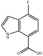 4-fluoro-1H-indole-7-carboxylic acid Struktur