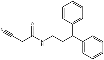 2-cyano-N-(3,3-diphenylpropyl)acetamide Struktur