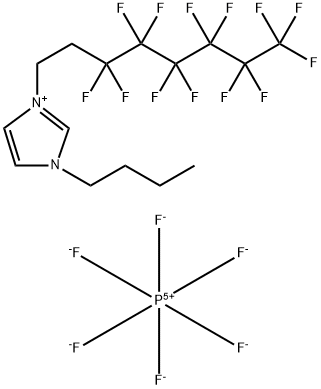 1H-Imidazolium, 1-butyl-3-(3,3,4,4,5,5,6,6,7,7,8,8,8-tridecafluorooctyl)-, hexafluorophosphate(1-) (1:1) Struktur