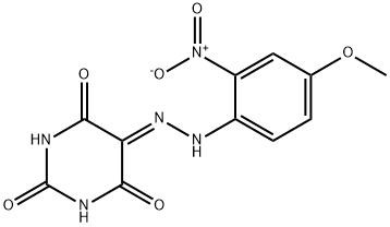 2,4,5,6(1H,3H)-Pyrimidinetetrone 5-[(4-methoxy-2-nitrophenyl)hydrazone] Struktur