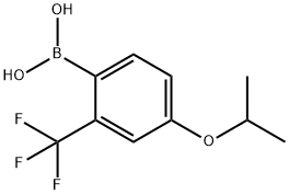 4-イソプロポキシ-2-(トリフルオロメチル)フェニルボロン酸 化學(xué)構(gòu)造式