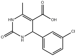 4-(3-Chlorophenyl)-1,2,3,4-tetrahydro-6-methyl-2-oxo-5-pyrimidinecarboxylic acid Struktur