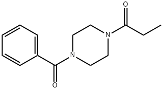 Piperazine, 1-benzoyl-4-(1-oxopropyl)- Structure