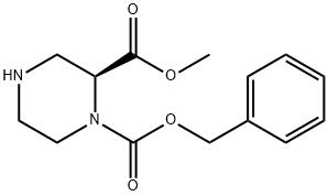 (S)-1-N-CBZ-PIPERAZINE-2-CARBOXYLIC ACID METHYL ESTER
 Struktur