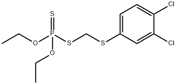 Phosphorodithioic acid S-[[(3,4-dichlorophenyl)thio]methyl]O,O-diethyl ester Struktur