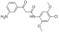 3-(m-aminophenyl)-N-(4-chloro-2,5-dimethoxyphenyl)-3-oxopropionamide Struktur