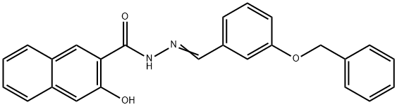 N'-[3-(benzyloxy)benzylidene]-3-hydroxy-2-naphthohydrazide Struktur