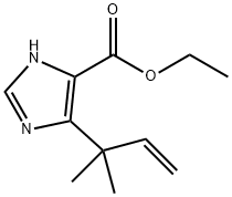 1H-IMidazole-4-carboxylic acid, 5-(1,1-diMethyl-2-propenyl)-, ethyl ester Struktur