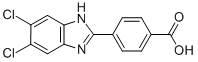 5,6-DICHLORO-2-(4-CARBOXYPHENYL)BENZIMIDAZOLE Struktur