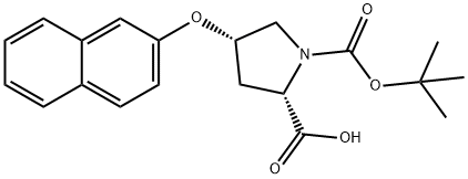 (2S,4S)-1-(TERT-BUTOXYCARBONYL)-4-(2-NAPHTHYLOXY)-2-PYRROLIDINECARBOXYLIC ACID Struktur